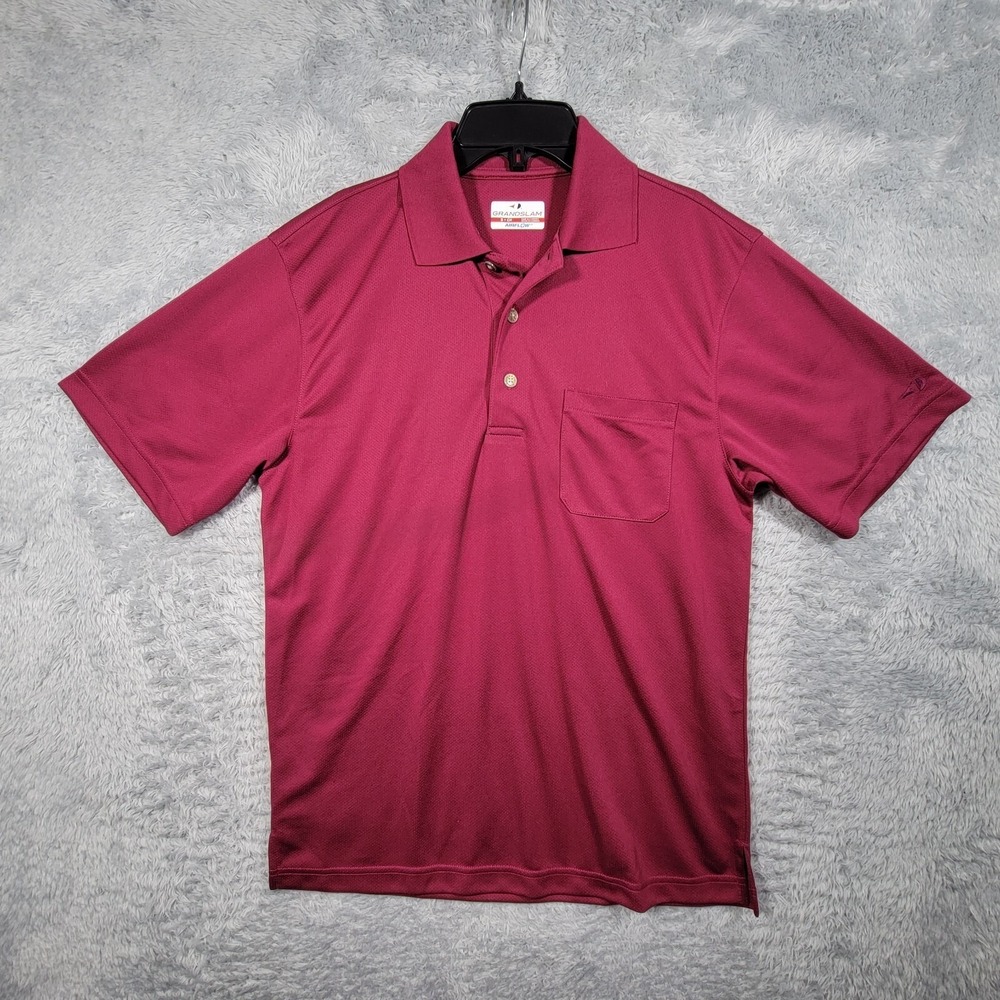 Grand Slam Polo Shirt Mens Small Airflow Short Sleeve Pocket‎ Performance